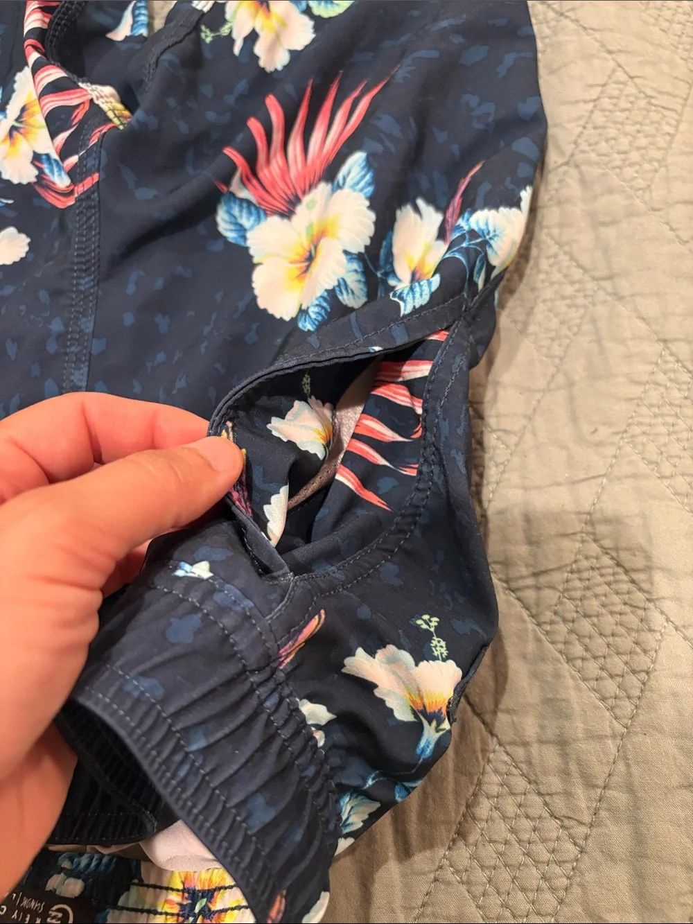 Billabong Boy’s Navy Parrot & Floral Swim Shorts